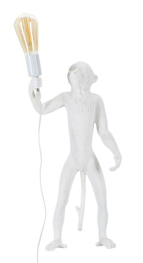 LAMPADA DA TAVOLO MONKEY BIANCO CM Ø 26X34X55