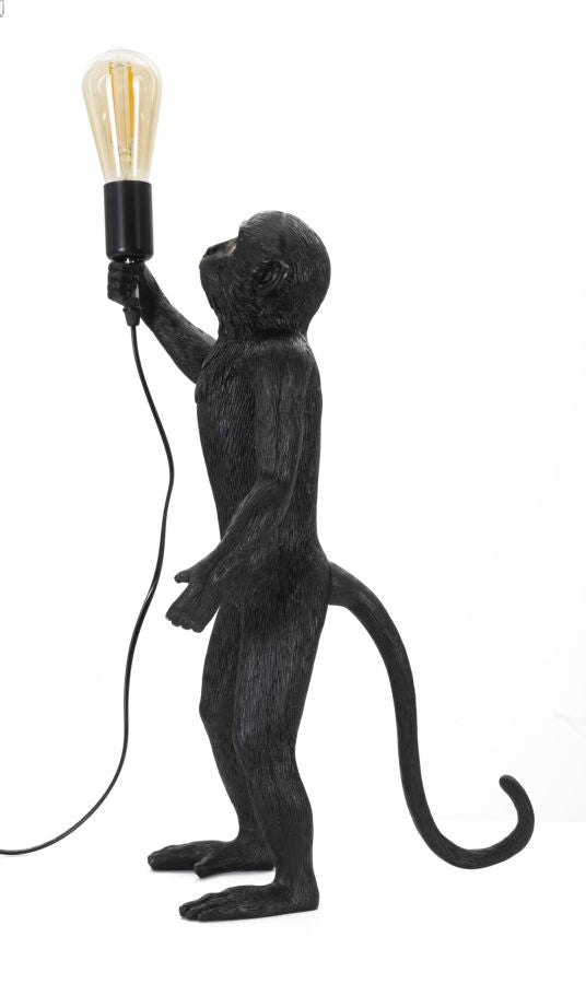 LAMPADA DA TAVOLO MONKEY NERO CM Ø 26X34X55