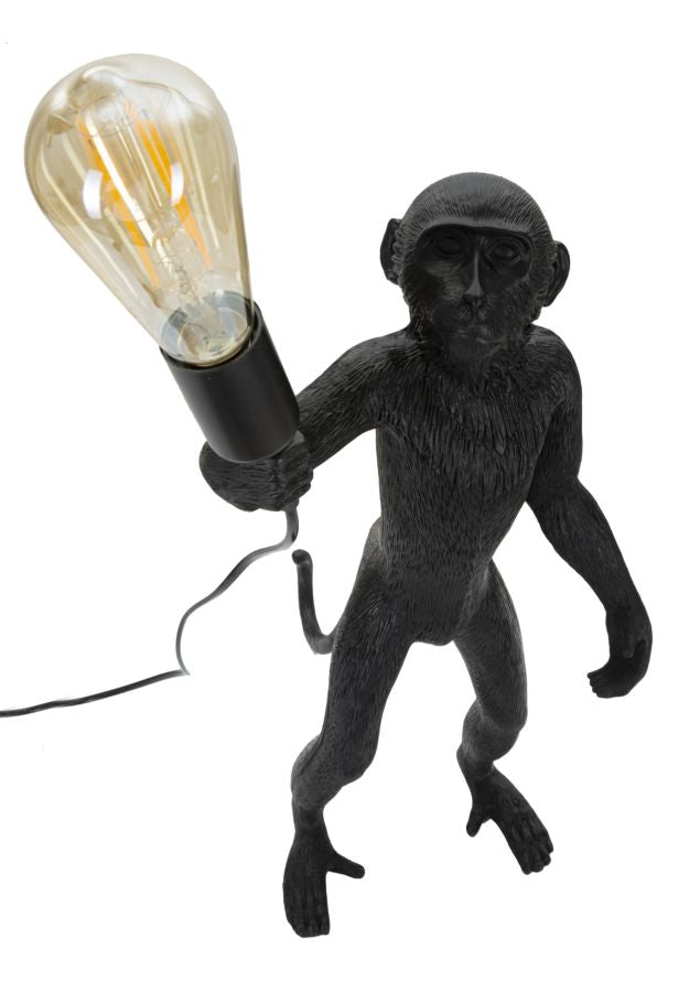 LAMPADA DA TAVOLO MONKEY NERO CM Ø 26X34X55