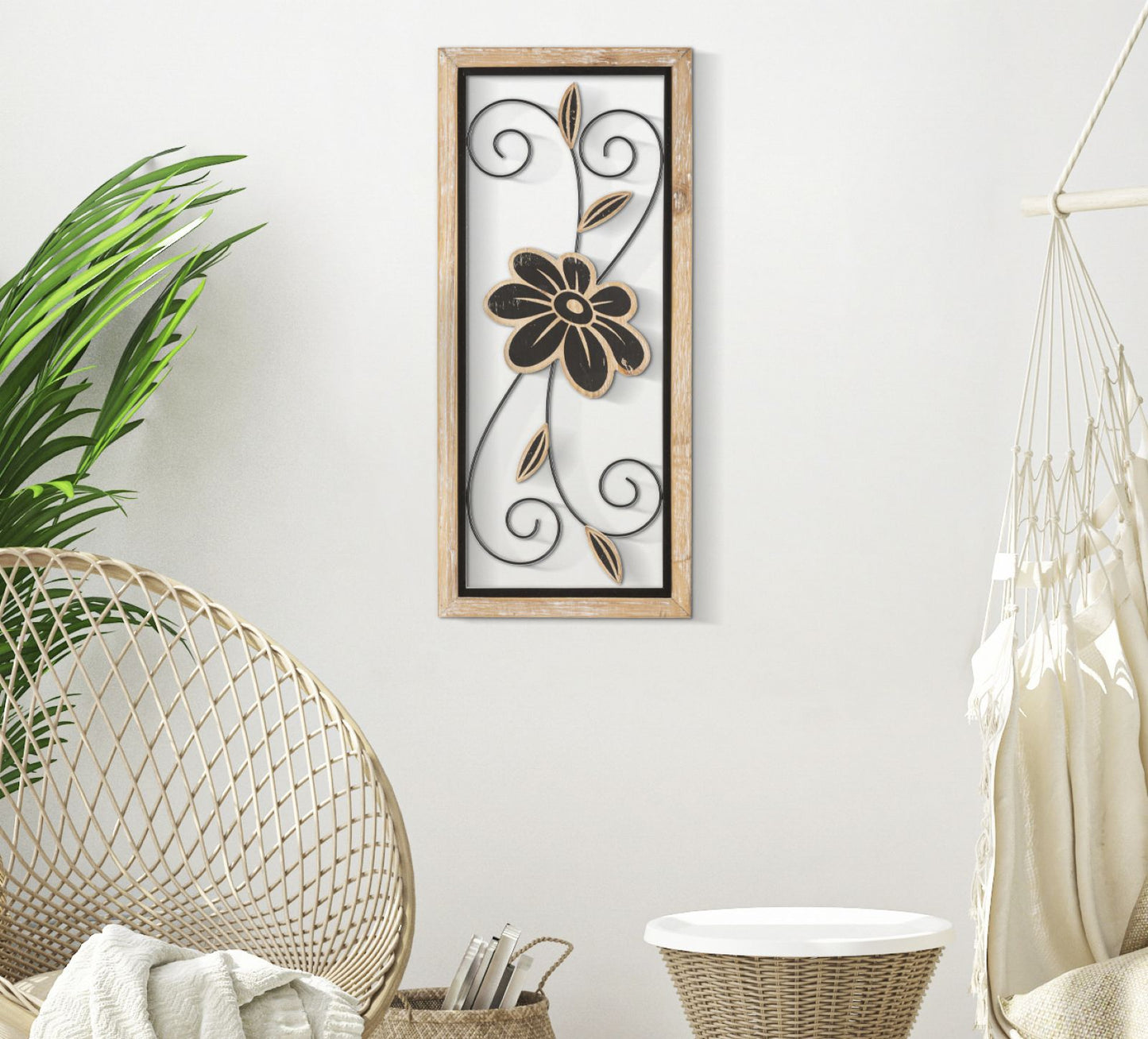 pannello in ferro e legno koman -a- cm 26×2,5×60