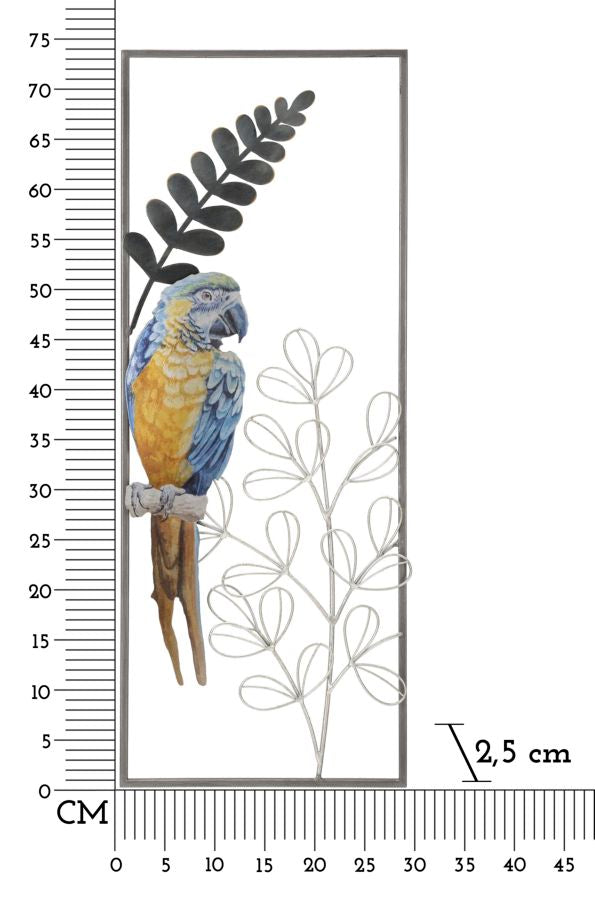 PANNELLO IN FERRO PARROT CM 28,6X2,5X74,3