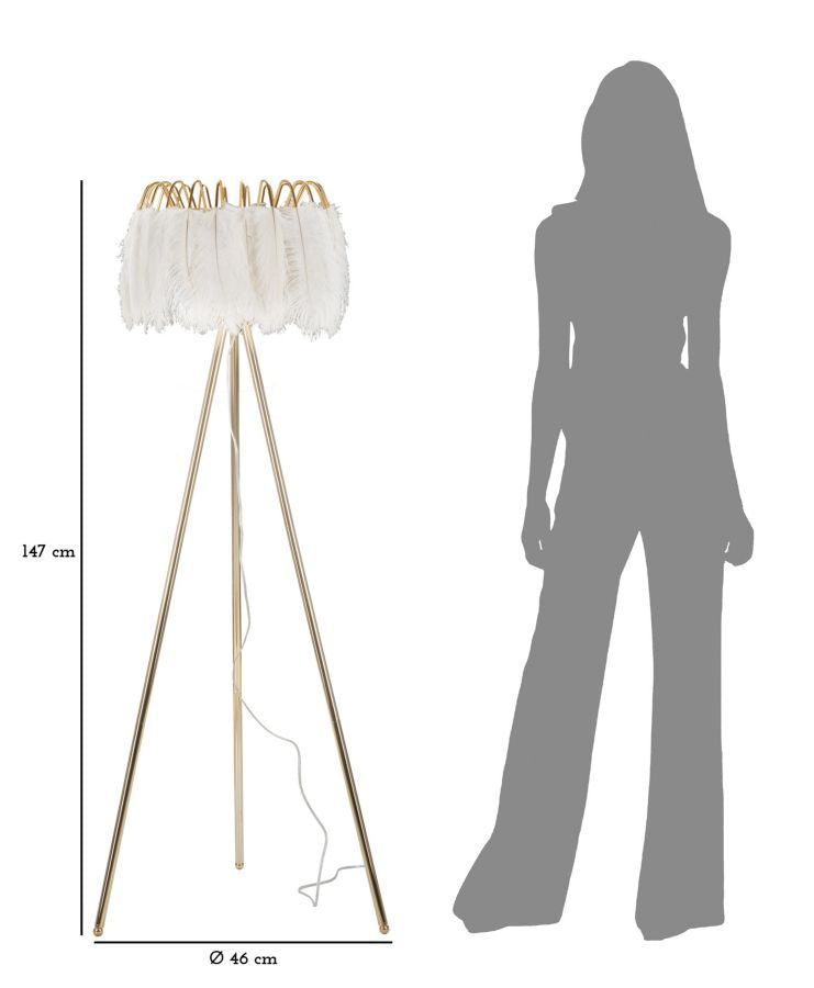 LAMPADA DA TERRA FEATHER STAND CM Ø 46X147