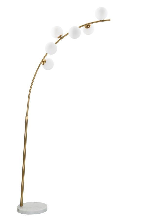 LAMPADA DA TERRA GLAMY ARC 6 LUCI CM 130X45X220-246