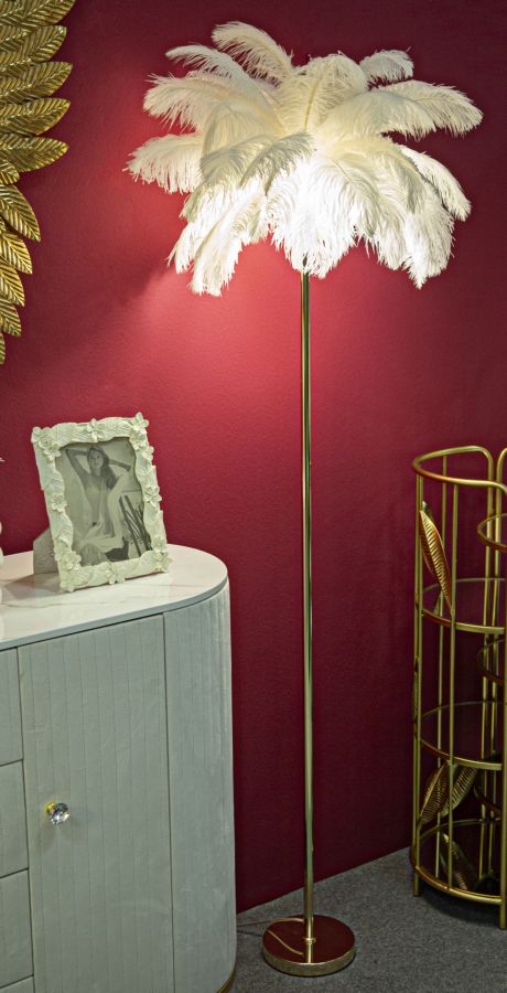 LAMPADA DA TERRA PALM BIANCA CM Ø 55X160