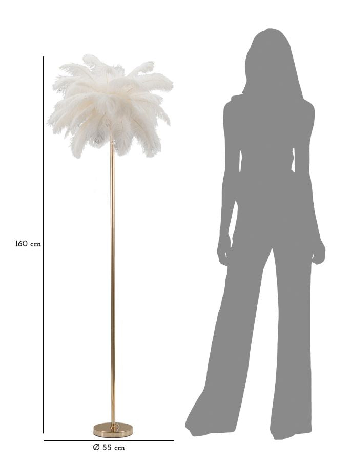 LAMPADA DA TERRA PALM BIANCA CM Ø 55X160