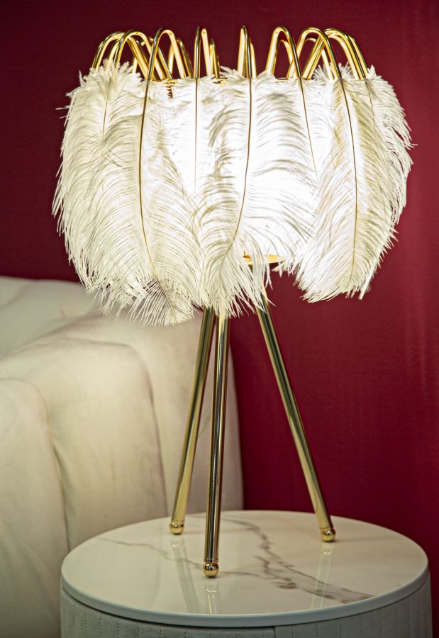 LAMPADA DA TAVOLO FEATHER STAND CM Ø 40X60