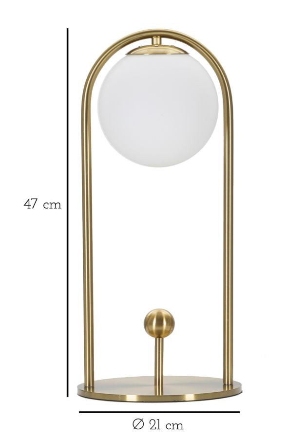 LAMPADA DA TAVOLO GLAMY ARC -A- CM Ø 21X47