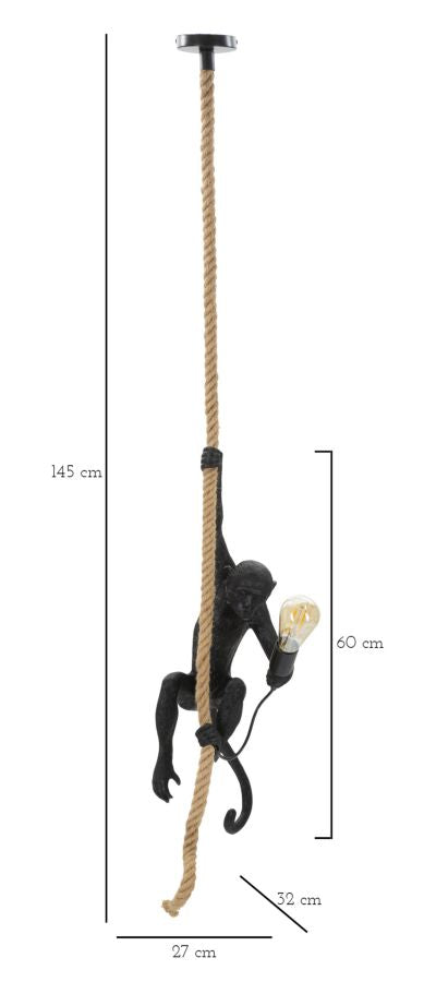 LAMPADARIO MONKEY NERO CM Ø 27X32X60
