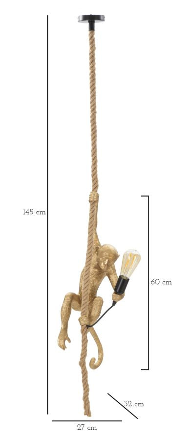 LAMPADARIO MONKEY ORO CM 27X32X60