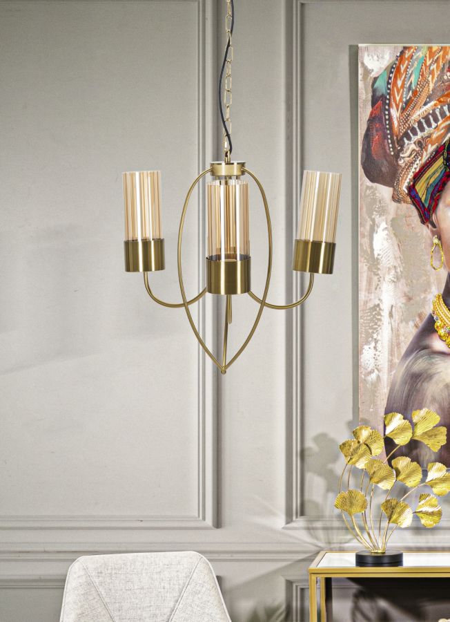 LAMPADARIO VERSAILLES 3 LUCI CM Ø 60X103