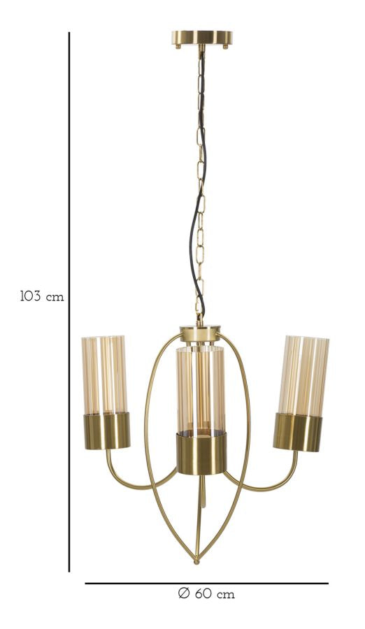 LAMPADARIO VERSAILLES 3 LUCI CM Ø 60X103