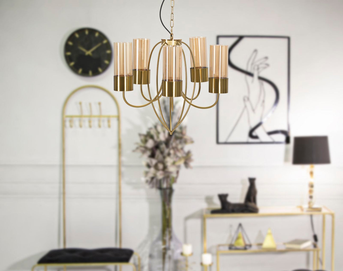 LAMPADARIO VERSAILLES 5 LUCI CM Ø 80X103