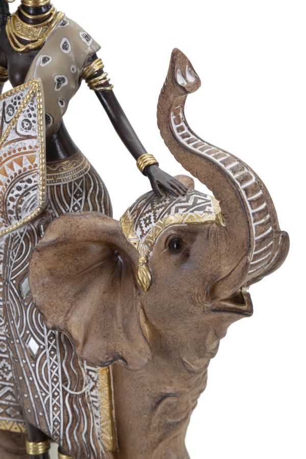 MASAI TRIBAL C/ELEFANTE CM 22,5X12X32,5