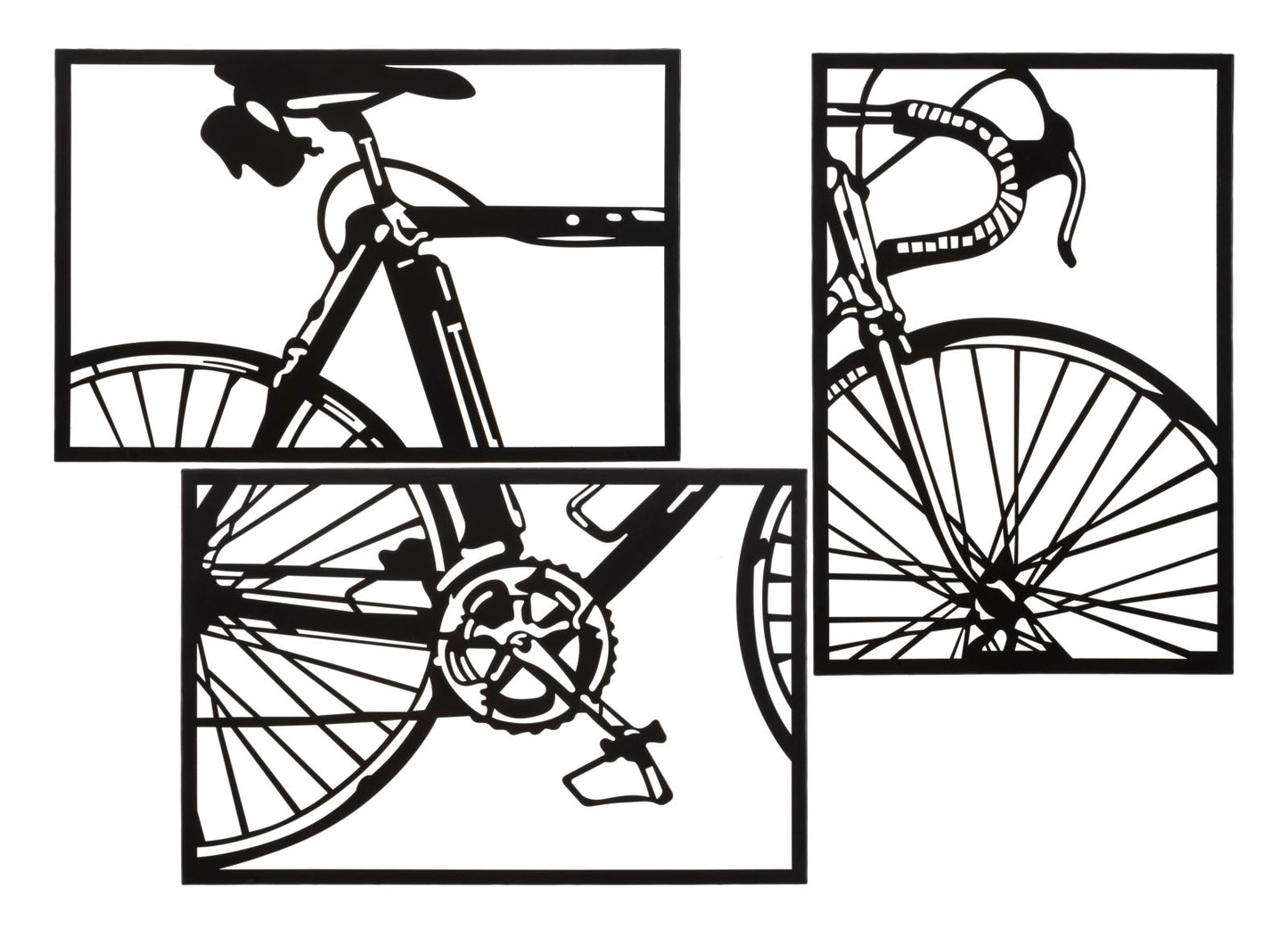 PANNELLO DA MURO BIKE SET 3PZ CM 40X1,3X60 (SINGOLO PZ)