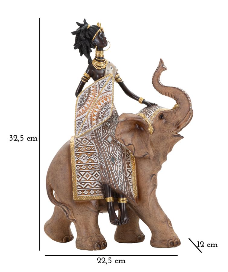 MASAI TRIBAL C/ELEFANTE CM 22,5X12X32,5