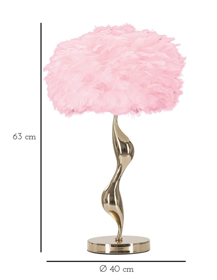 LAMPADA DA TAVOLO SLIM ROSA CM Ø 40X63