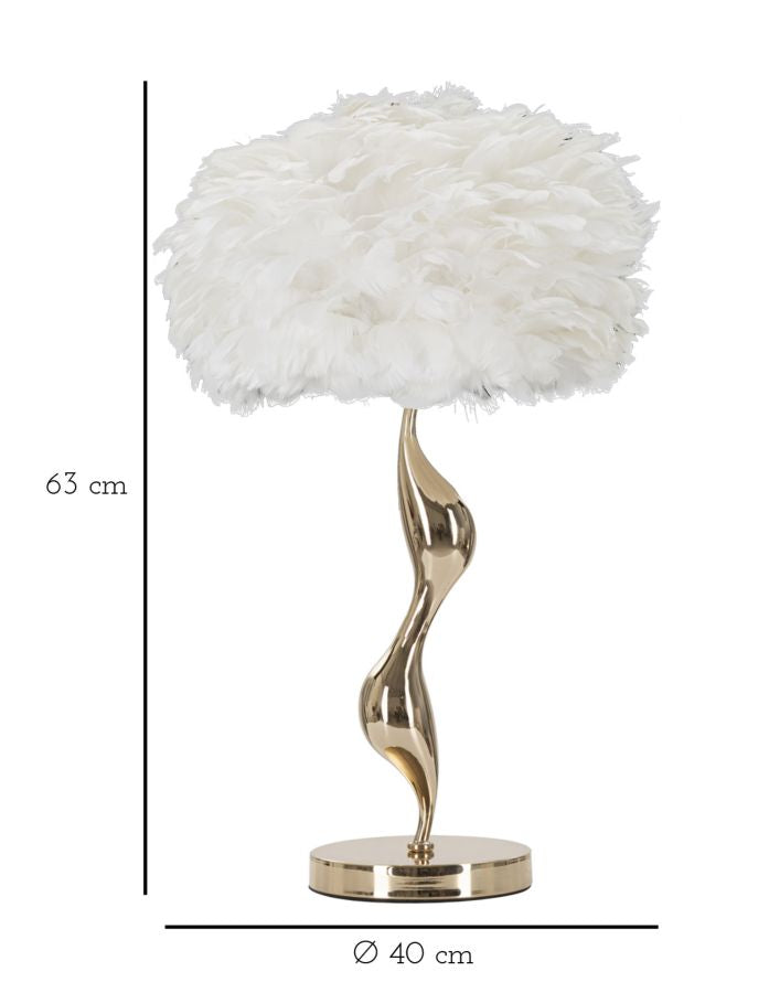 LAMPADA DA TAVOLO SLIM BIANCO CM Ø 40X63