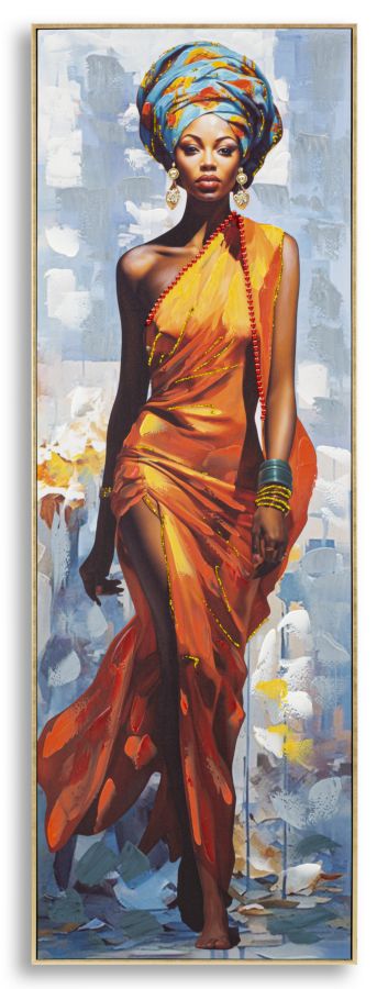 DIPINTO SU TELA C/CORNICE DAPHNE -B- CM 52X4,5X152