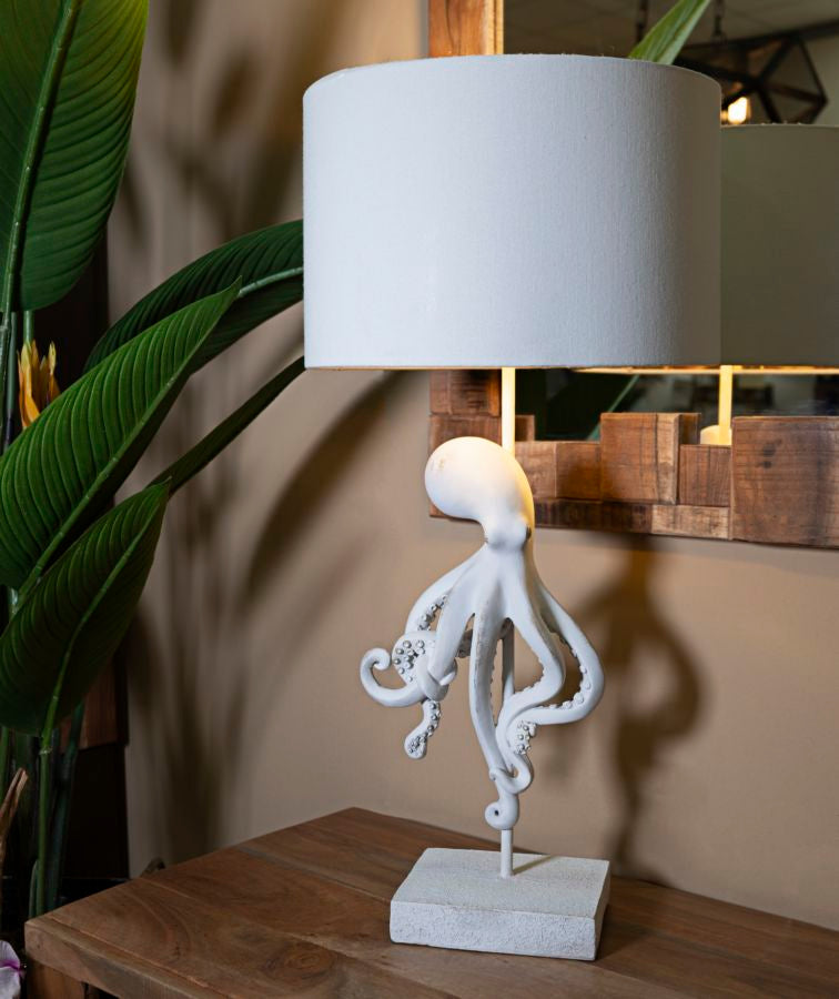 LAMPADA DA TAVOLO OCTOPUS BIANCA CM Ø 30,5X64,5