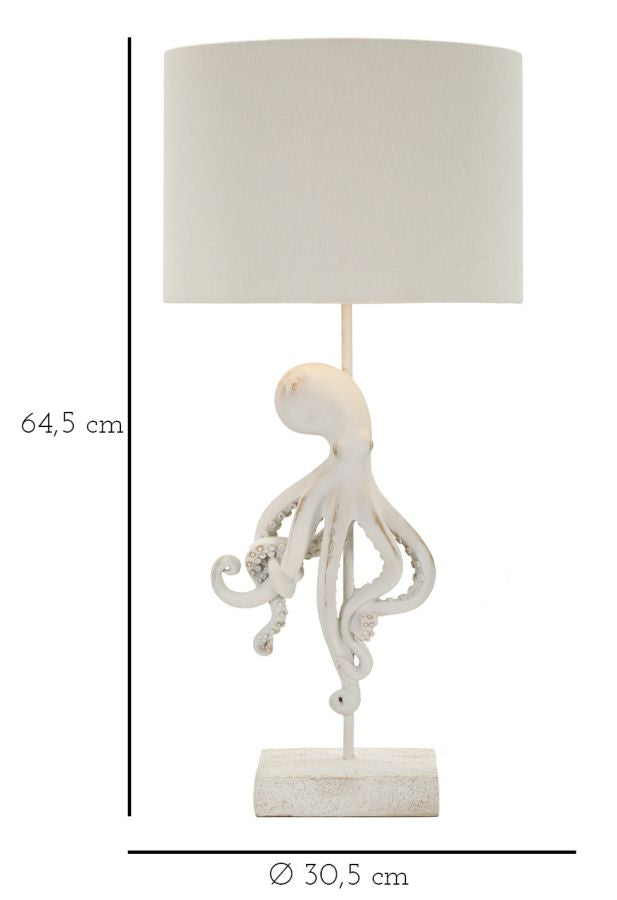LAMPADA DA TAVOLO OCTOPUS BIANCA CM Ø 30,5X64,5