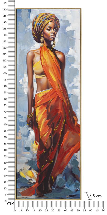 DIPINTO SU TELA C/CORNICE DAPHNE -A- CM 52X4,5X152