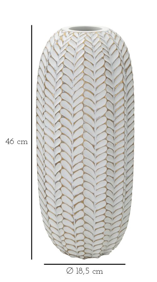 VASO RESINA LEAF CM Ø 18,5X46