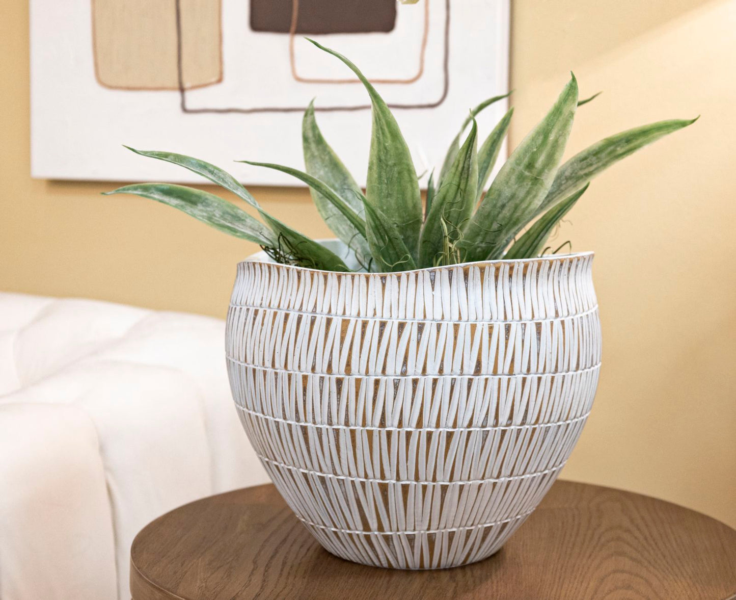 CACHEPOT RESINA STIKY Ø 30,5X24,5H cm