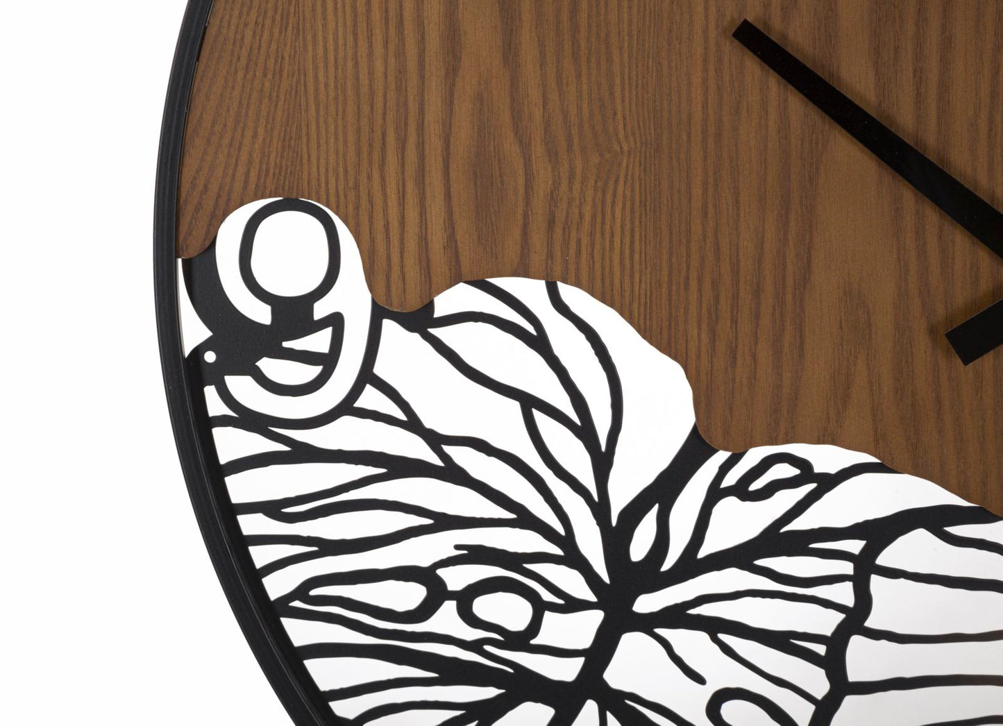 OROLOGIO DA MURO SUPER WOOD/LEAF CM Ø 60X2