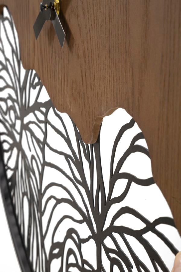 OROLOGIO DA MURO SUPER WOOD/LEAF CM Ø 60X2
