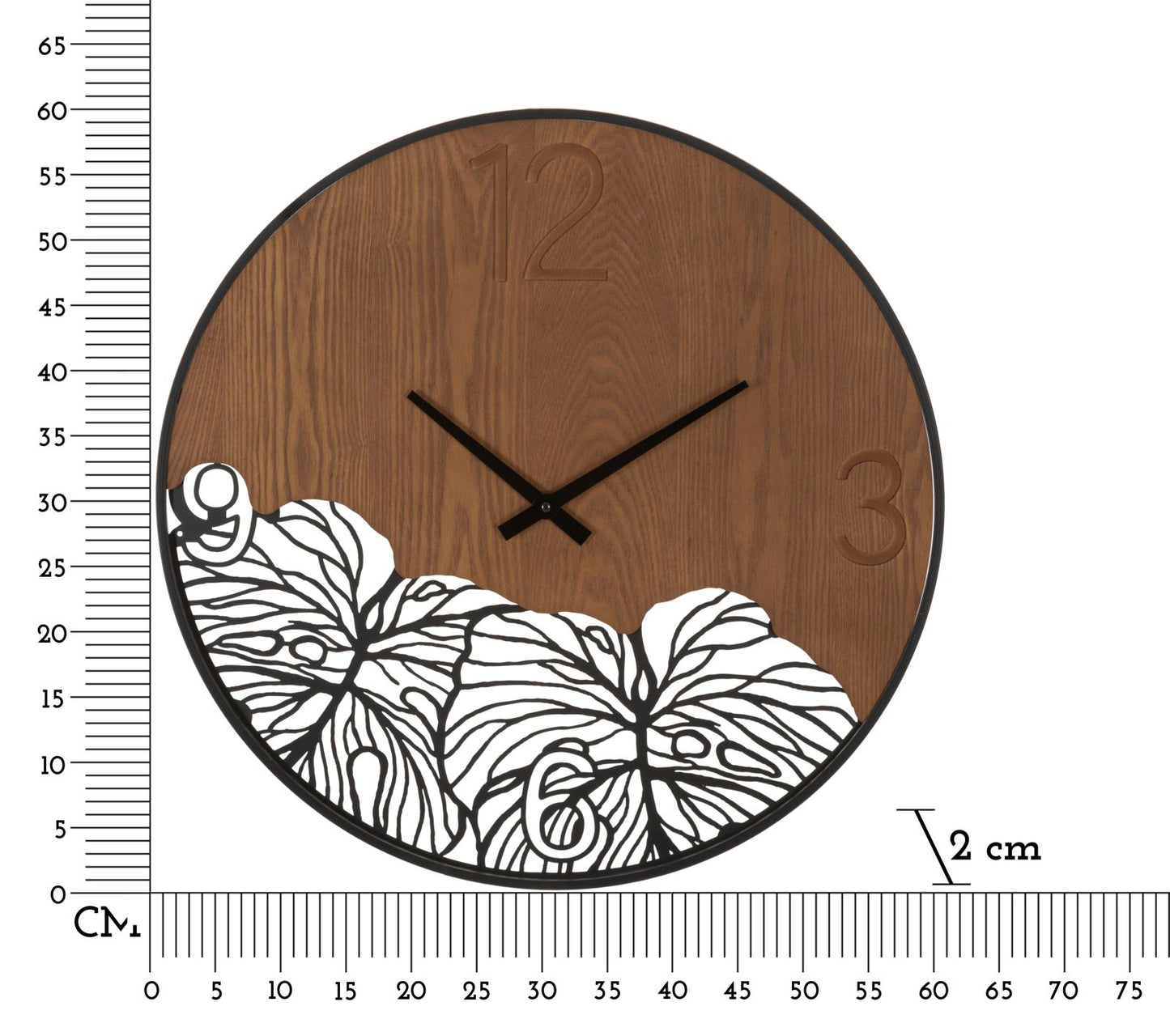 ORLOGIO DA MURO WOOD/LEAF CM Ø 60X2