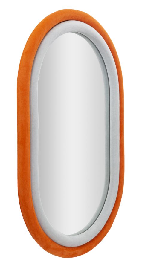 SPECCHIO DA MUTO ANTONY VELLUTO ARANCIO/MIX CM 60X4X90