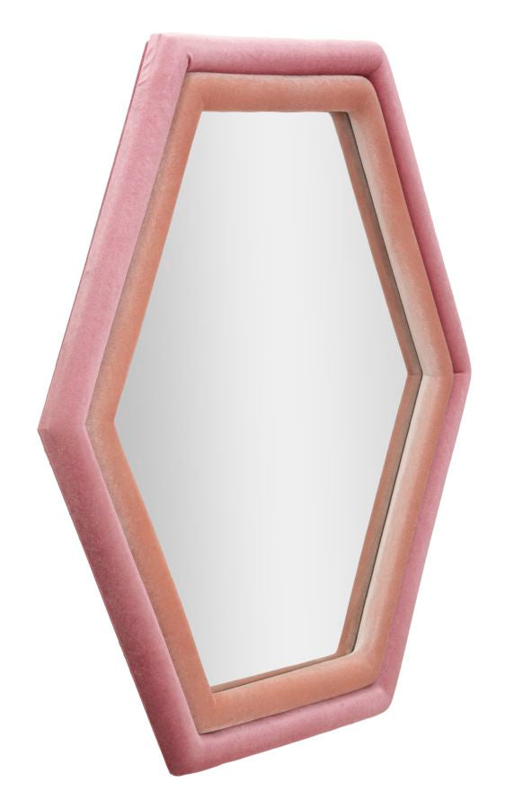 SPECCHIO DA MURO TONY VELLUTO ROSA/MIX CM 75X4X80