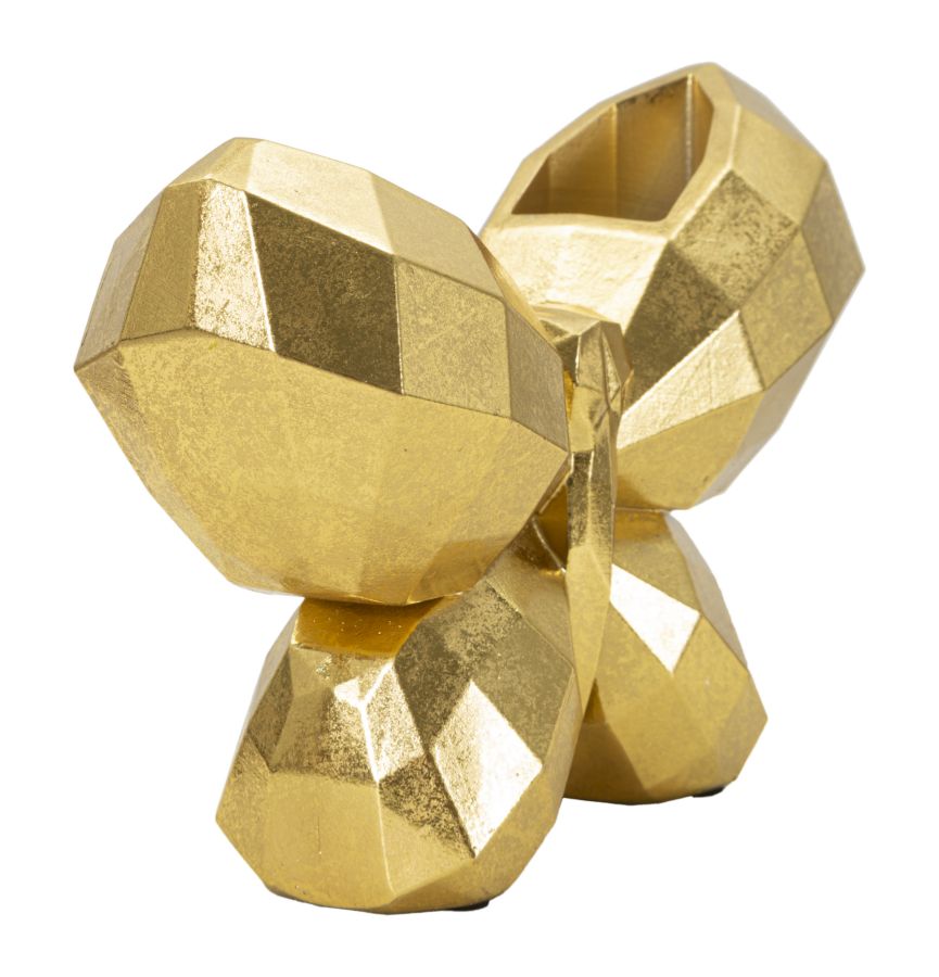 VASO BUTTERFLY GOLD CM 22,5X8X15