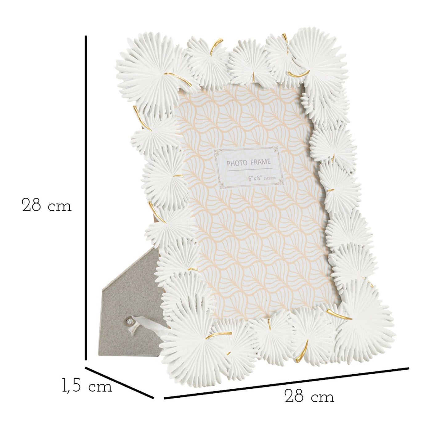 CORNICE PALM LEAF CM 22,7X1,5X28 (MISURA INTERNA CM 15X20)