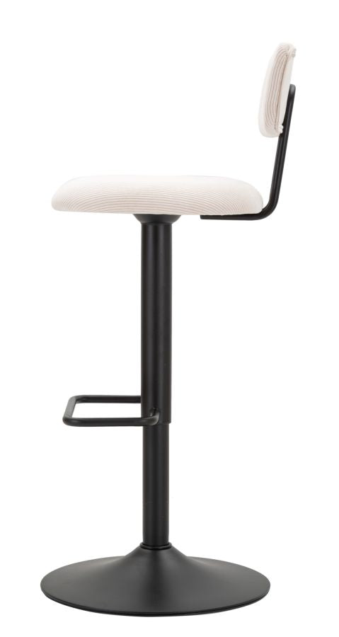SGABELLO BAR LIGHT BIANCO CM 41X47,5X85-106,5(SEDUTA CM 61-83) SET 2PCS