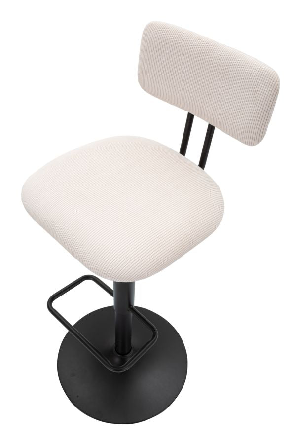 SGABELLO BAR LIGHT BIANCO CM 41X47,5X85-106,5(SEDUTA CM 61-83) SET 2PCS
