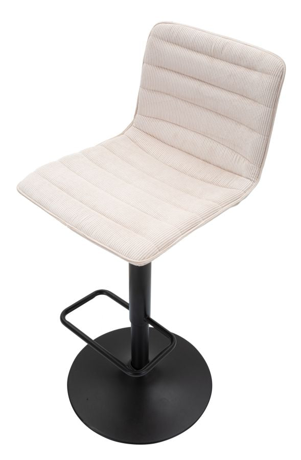 SGABELLO BAR HIGH BIANCO CM 43X49,5X85,5-107(SEDUTA CM 61-82,5) SET 2PCS