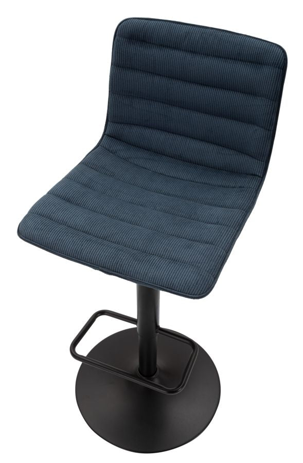 SGABELLO BAR HIGH NAVY CM 43X49,5X85,5-107(SEDUTA CM 61-82,5) SET 2PCS