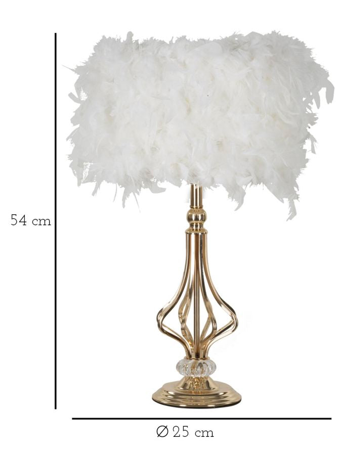 LAMPADA DA TAVOLO TARTY BIANCA CM Ø 25X54