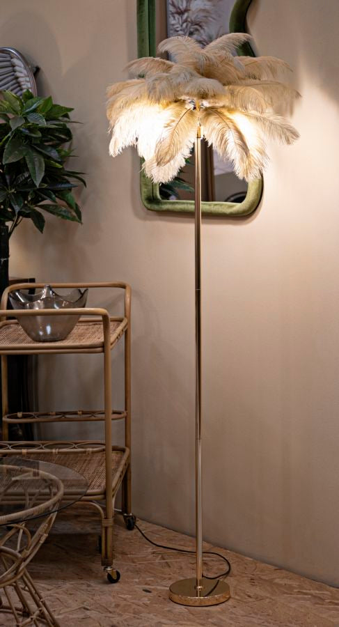 LAMPADA DA TERRA PALM CAMMELLO CM Ø 55X160