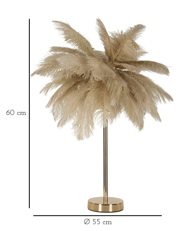 LAMPADA DA TAVOLO PALM CAMMELLO CM Ø 55X60
