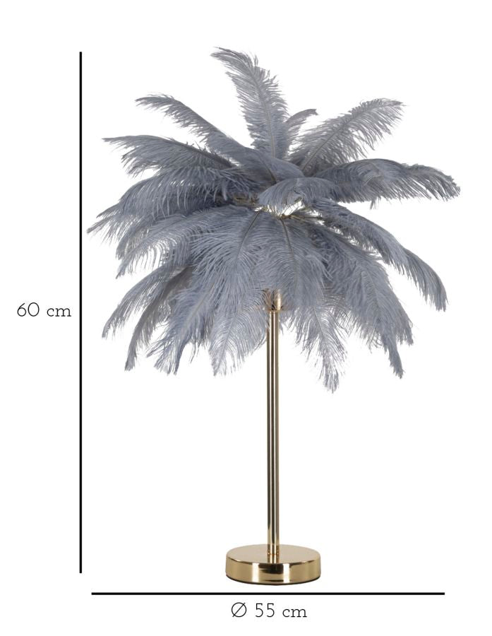 LAMPADA DA TAVOLO PALM GRIGIA CM Ø 55X60