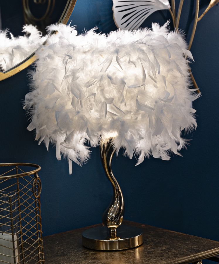 LAMPADA DA TAVOLO CART BIANCA CM Ø 25X47