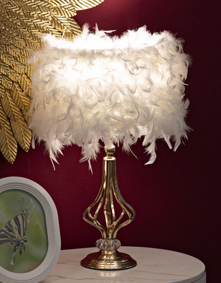 LAMPADA DA TAVOLO TARTY BIANCA CM Ø 25X54