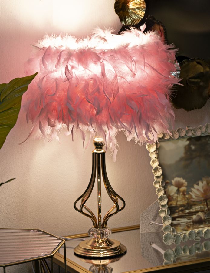 LAMPADA DA TAVOLO TARTY ROSA CM Ø 25X54