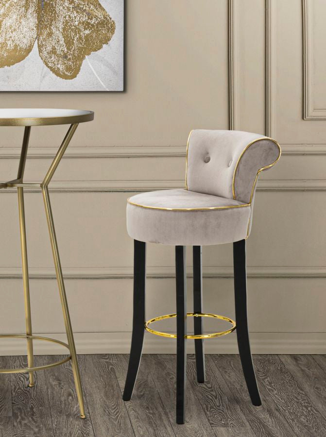 SGABELLO BAR LUXY GRIGIO CM 46X48X96