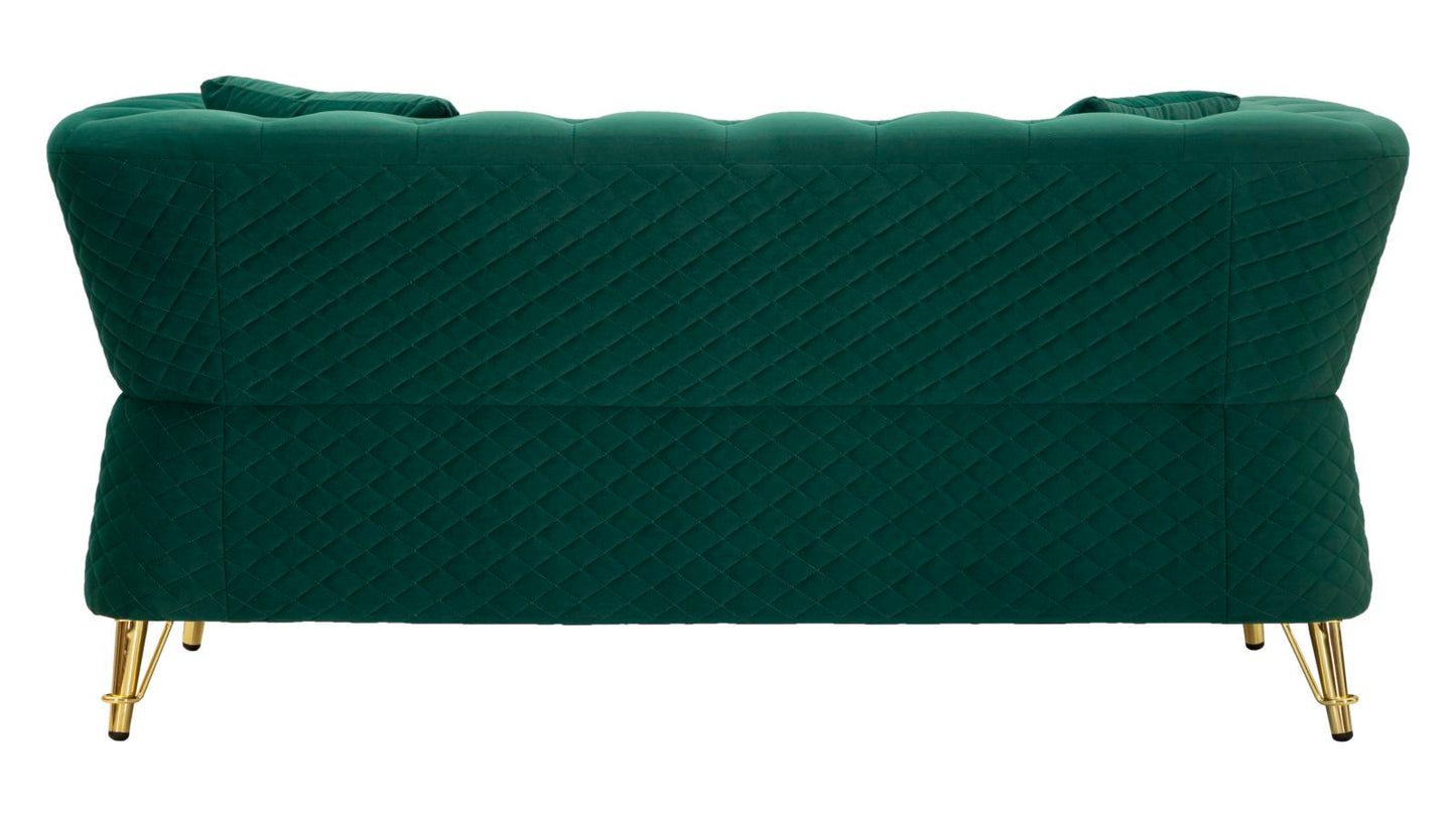 DIVANO EMY VERDE C/CUSCINI CM 162X83X76
