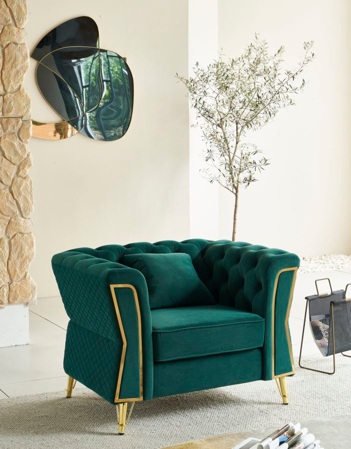 POLTRONA EMY VERDE C/CUSCINO CM 104X83X76