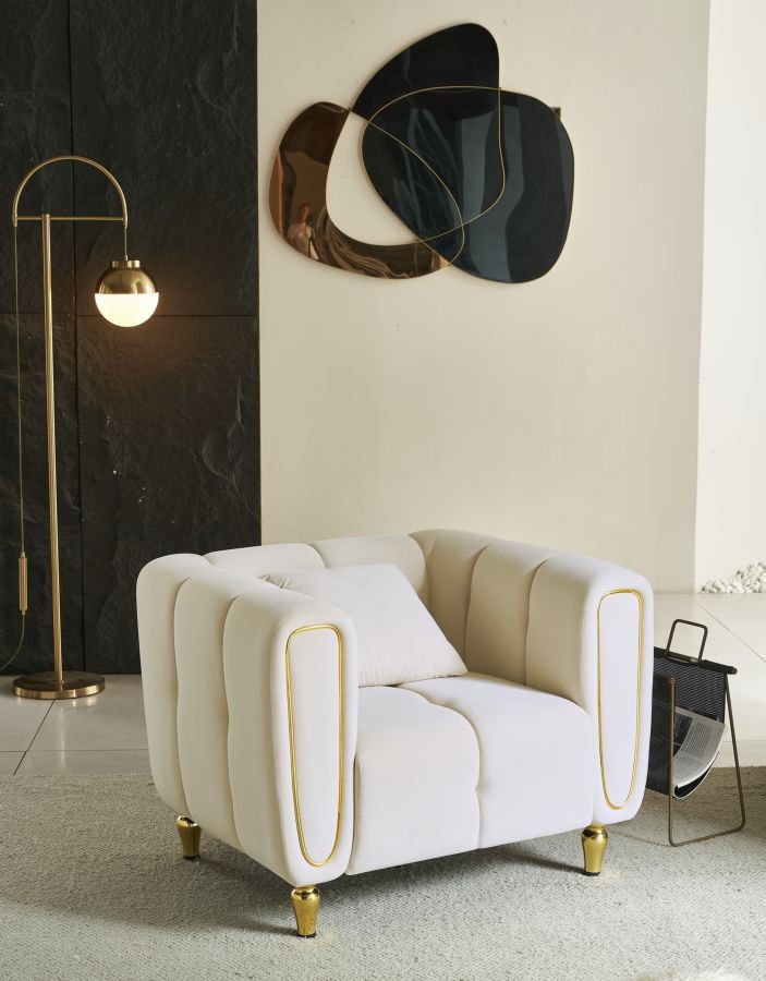 POLTRONA ALMA CREMA C/CUSCINO CM 97X81X71