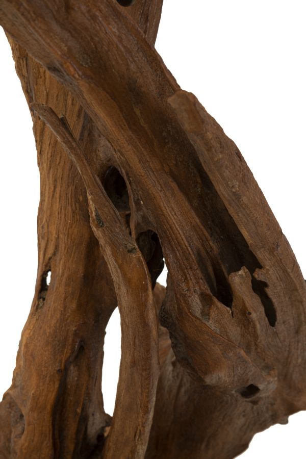 LAMPADA DA TAVOLO IN TEAK RICICLATO CM 35X80 (PEZZI UNICI - NON RIP. IN SERIE)